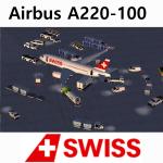 FS2004 SWISS Airbus A220-100 AGS-5G.